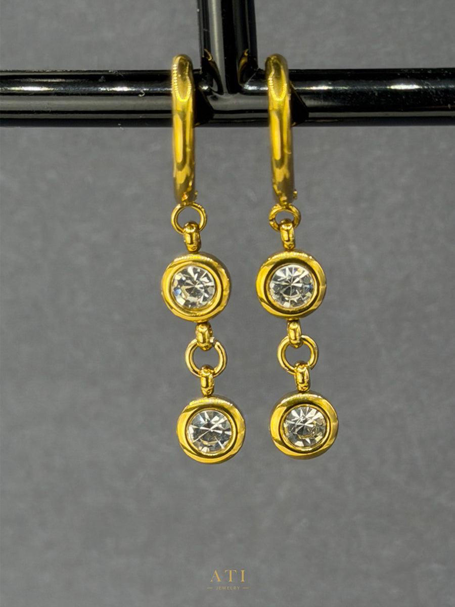 The Elara Double Drop Earrings