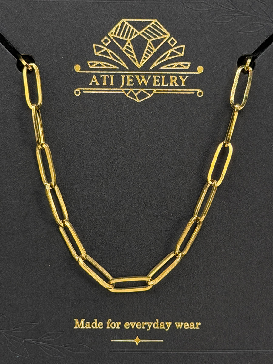 The Echo Chain Necklace in 18K Gold Finish