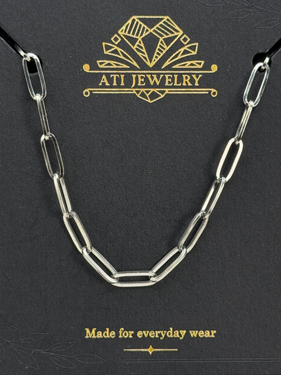 The Echo Chain Necklace in Polished Stainless Steel