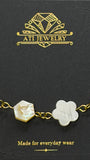 The Nacre Mosaic Bracelet with natural mother-of-pearl details by ATI JEWELRY