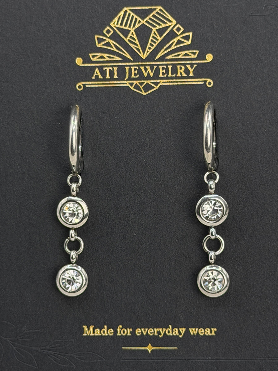 Elara Double Drop Earrings