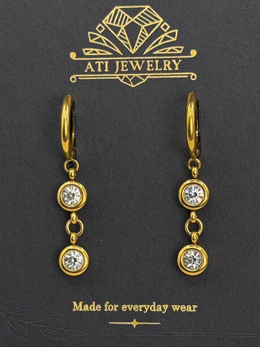 Elara Double Drop Earrings