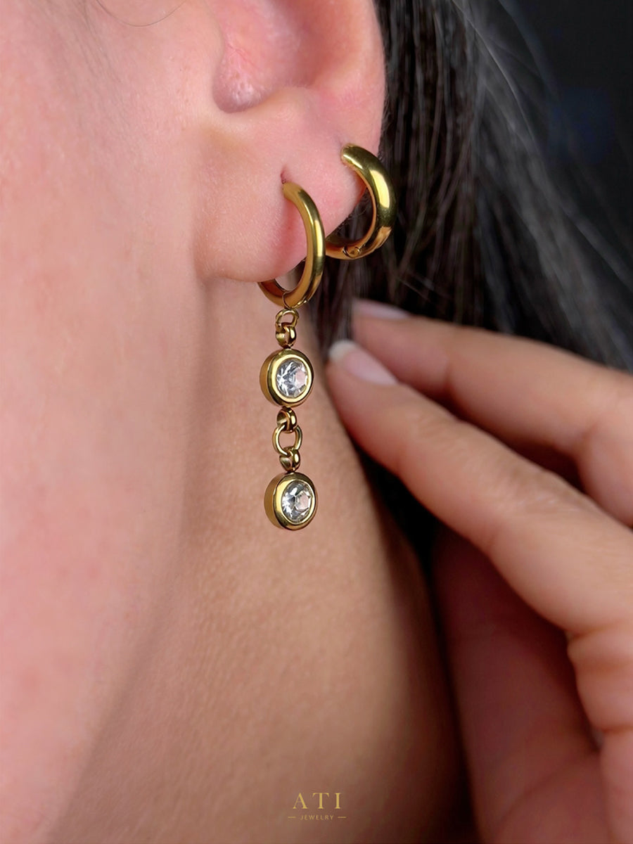 Elara Double Drop Earrings