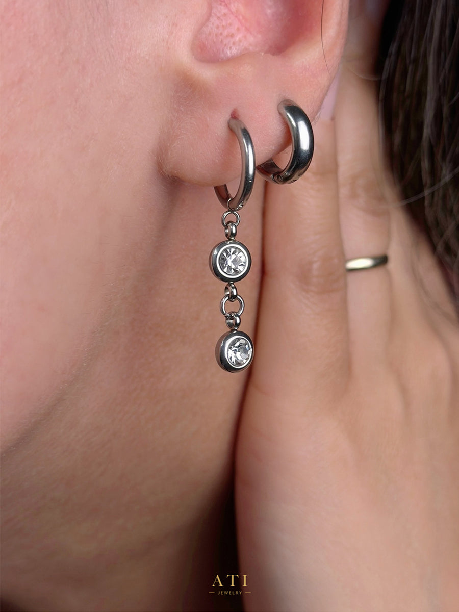 Elara Double Drop Earrings